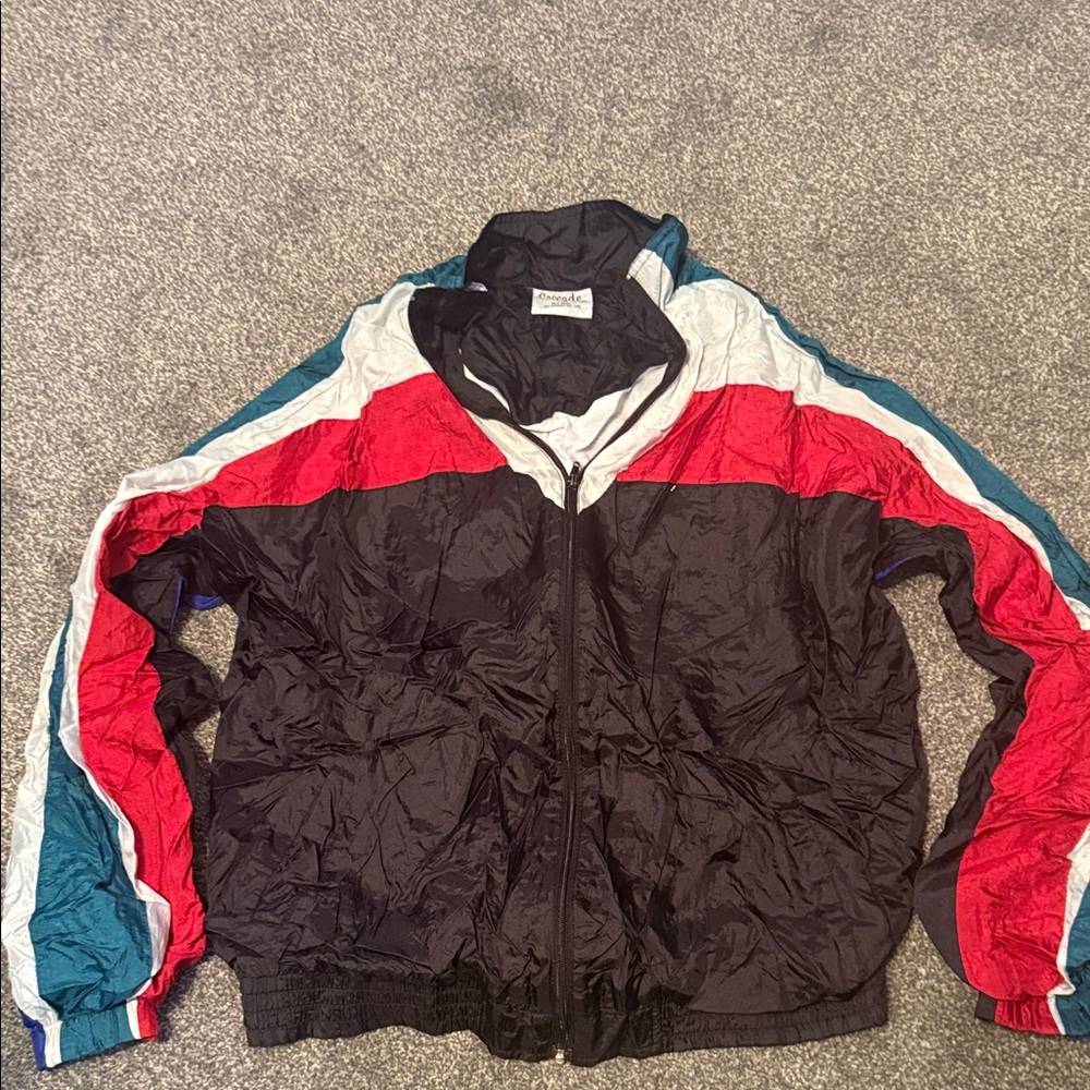 Cascade Colorful Windbreaker Jacket size xl vintage